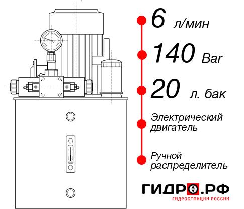 Гидростанция с двумя насосами НЭР-6И142Т