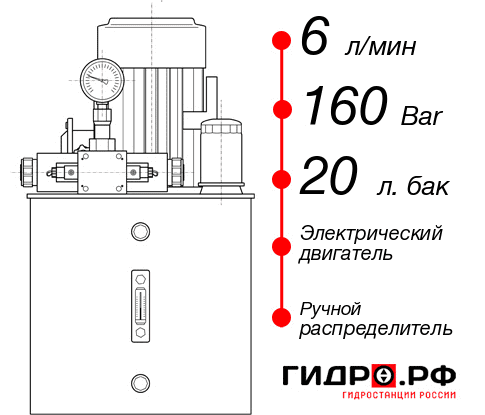 Гидростанция с двумя насосами НЭР-6И162Т
